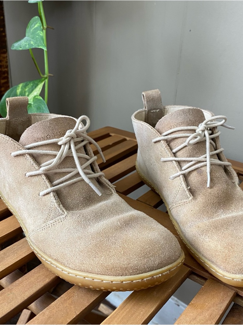 Vivobarefoot Gobi III soft honey beige suede leather barefoot desert shoe boot - Picture 2 of 9
